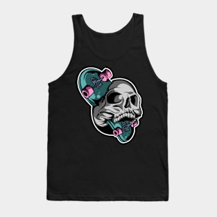 skateboard skull Tank Top